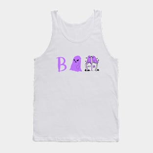 Halloween Boo Ghosts Purple Tank Top